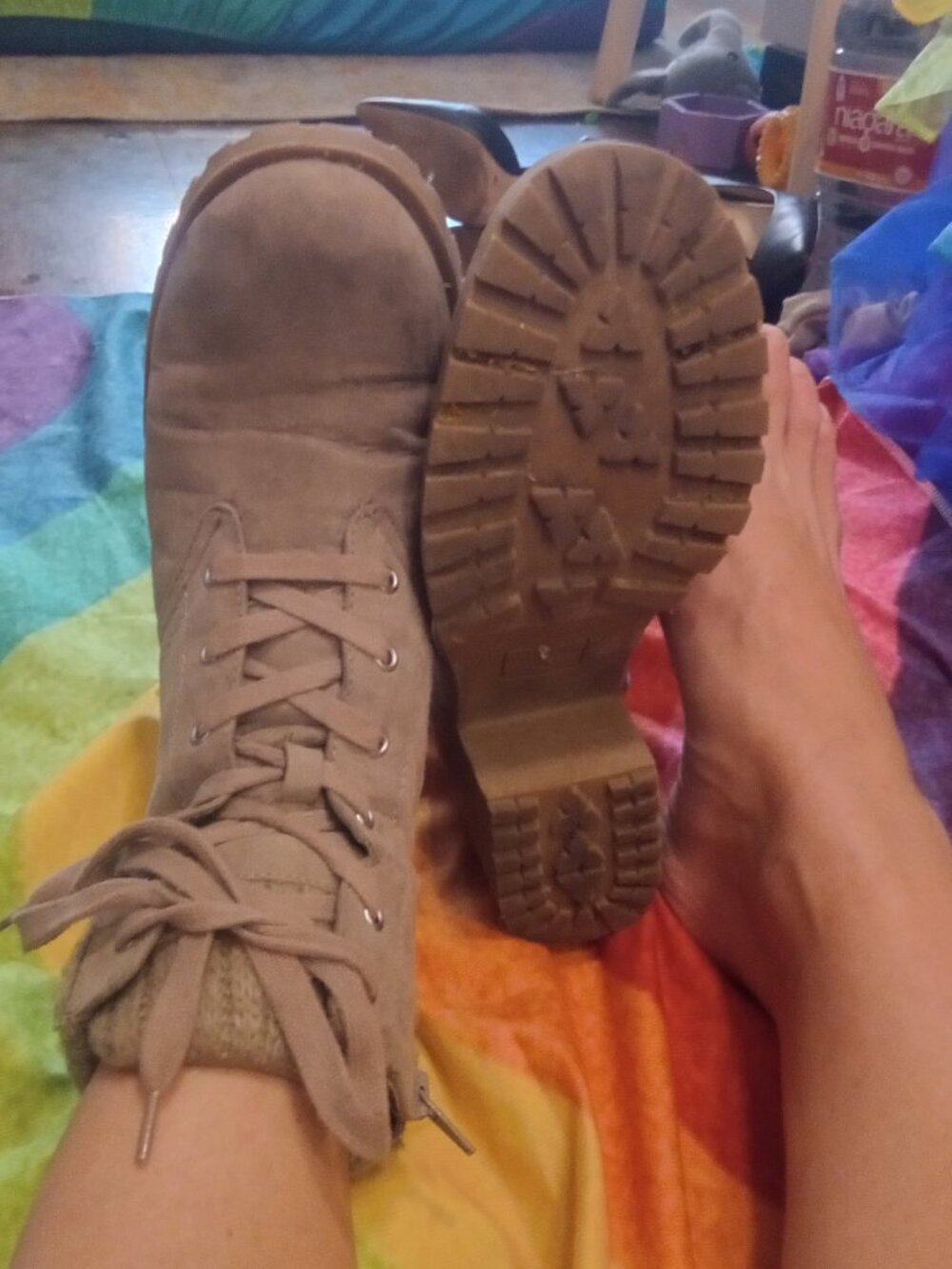 Tan boots